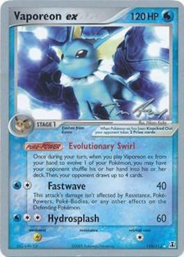 Vaporeon ex (110/113) (Legendary Ascent - Tom Roos) [World Championships 2007] | Dragon's Lair Comics and Fantasy Houston TX