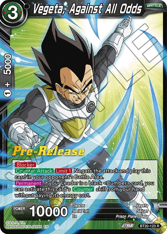 Vegeta, Against All Odds (BT20-123) [Power Absorbed Prerelease Promos] | Dragon's Lair Comics and Fantasy Houston TX