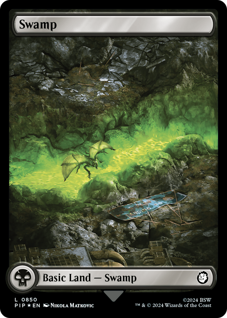 Swamp (0850) (Surge Foil) [Fallout] | Dragon's Lair Comics and Fantasy Houston TX