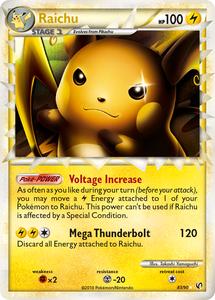 Raichu (83/90) [HeartGold & SoulSilver: Undaunted] | Dragon's Lair Comics and Fantasy Houston TX