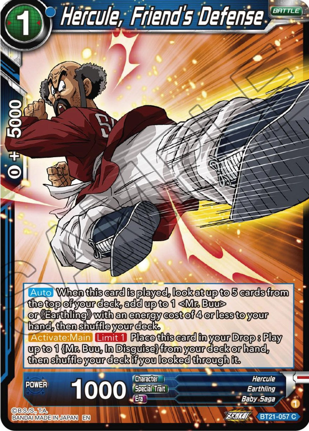 Hercule, Friend's Defense (BT21-057) [Wild Resurgence] | Dragon's Lair Comics and Fantasy Houston TX