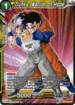 Trunks, Warrior of Hope (Common) (BT13-103) [Supreme Rivalry] | Dragon's Lair Comics and Fantasy Houston TX