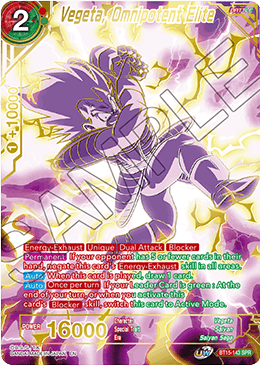 Vegeta, Omnipotent Elite (SPR) (BT15-143) [Saiyan Showdown] | Dragon's Lair Comics and Fantasy Houston TX