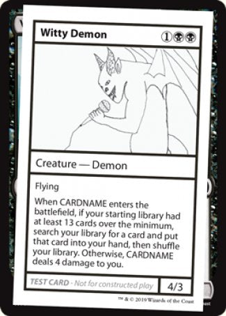 Witty Demon (2021 Edition) [Mystery Booster Playtest Cards] | Dragon's Lair Comics and Fantasy Houston TX