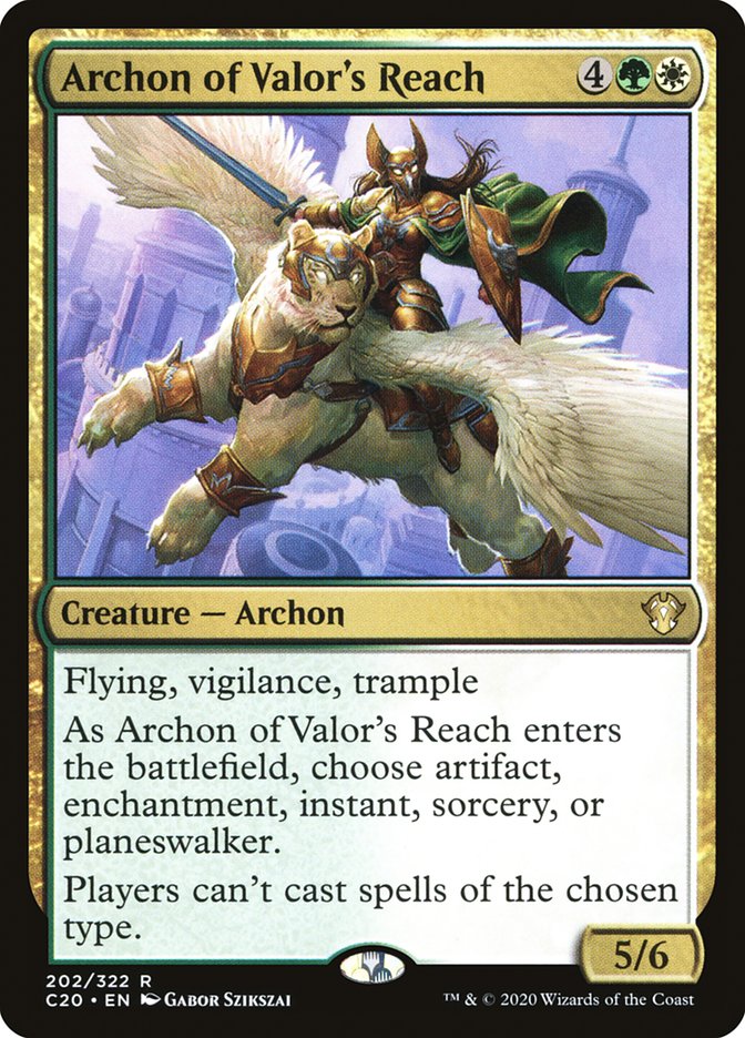 Archon of Valor's Reach [Commander 2020] | Dragon's Lair Comics and Fantasy Houston TX