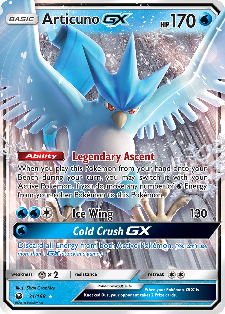 Articuno GX (31/168) [Sun & Moon: Celestial Storm] | Dragon's Lair Comics and Fantasy Houston TX