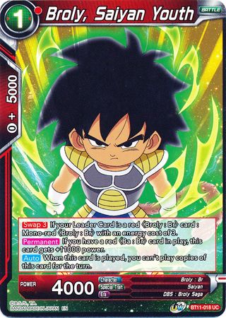 Broly, Saiyan Youth (BT11-018) [Vermilion Bloodline] | Dragon's Lair Comics and Fantasy Houston TX