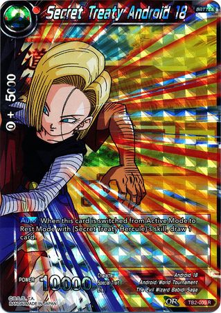 Secret Treaty Android 18 (TB2-009) [World Martial Arts Tournament] | Dragon's Lair Comics and Fantasy Houston TX