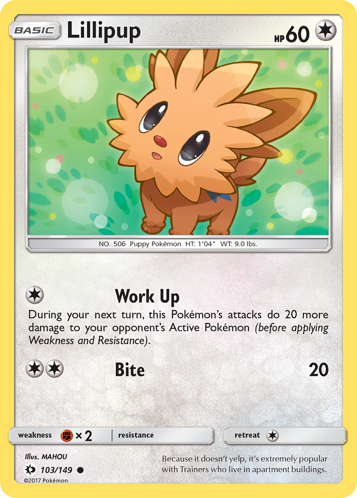 Lillipup (103/149) [Sun & Moon: Base Set] | Dragon's Lair Comics and Fantasy Houston TX