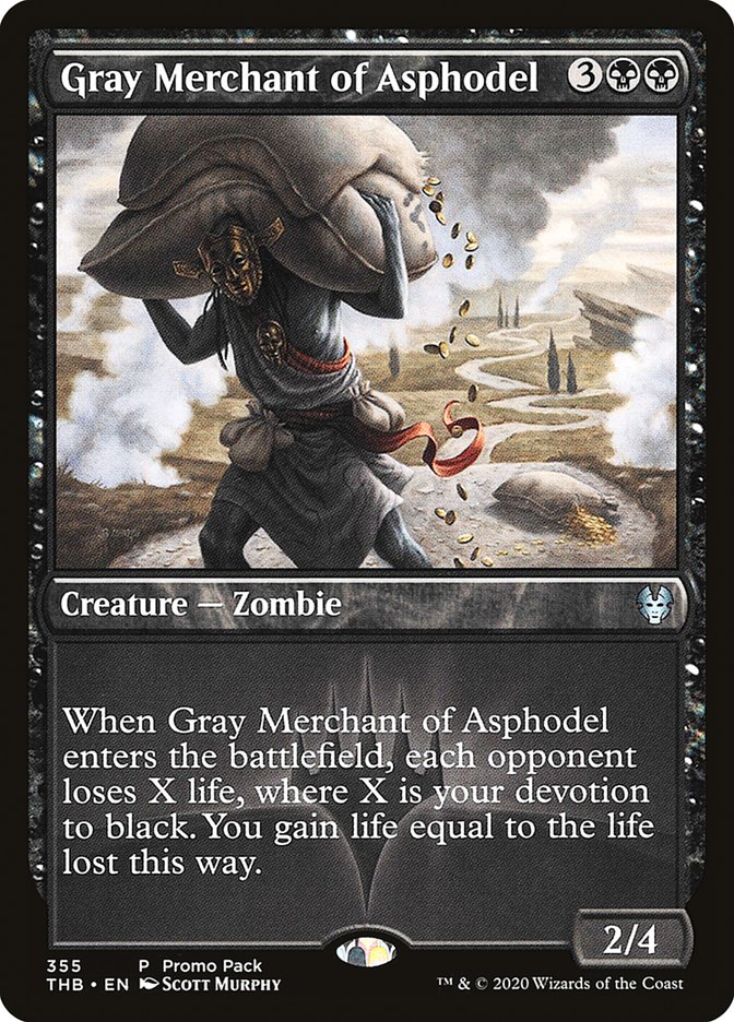 Gray Merchant of Asphodel (Promo Pack) [Theros Beyond Death Promos] | Dragon's Lair Comics and Fantasy Houston TX