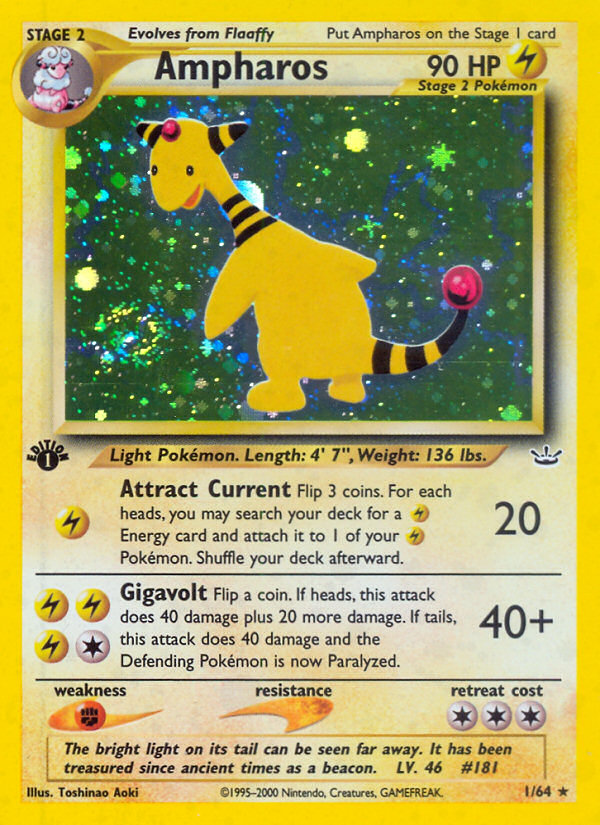 Ampharos (1/64) [Neo Revelation 1st Edition] | Dragon's Lair Comics and Fantasy Houston TX