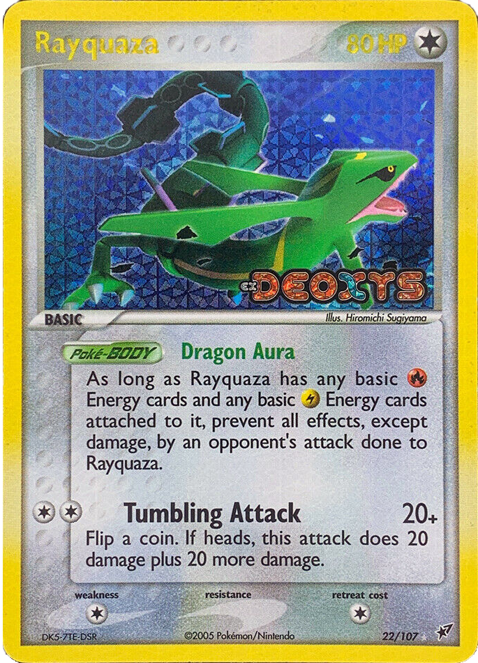 Rayquaza (22/107) (Stamped) [EX: Deoxys] | Dragon's Lair Comics and Fantasy Houston TX