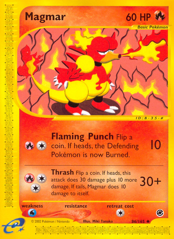 Magmar (86/165) [Expedition: Base Set] | Dragon's Lair Comics and Fantasy Houston TX