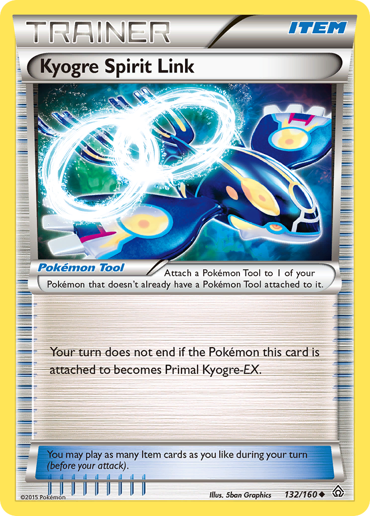 Kyogre Spirit Link (132/160) [XY: Primal Clash] | Dragon's Lair Comics and Fantasy Houston TX