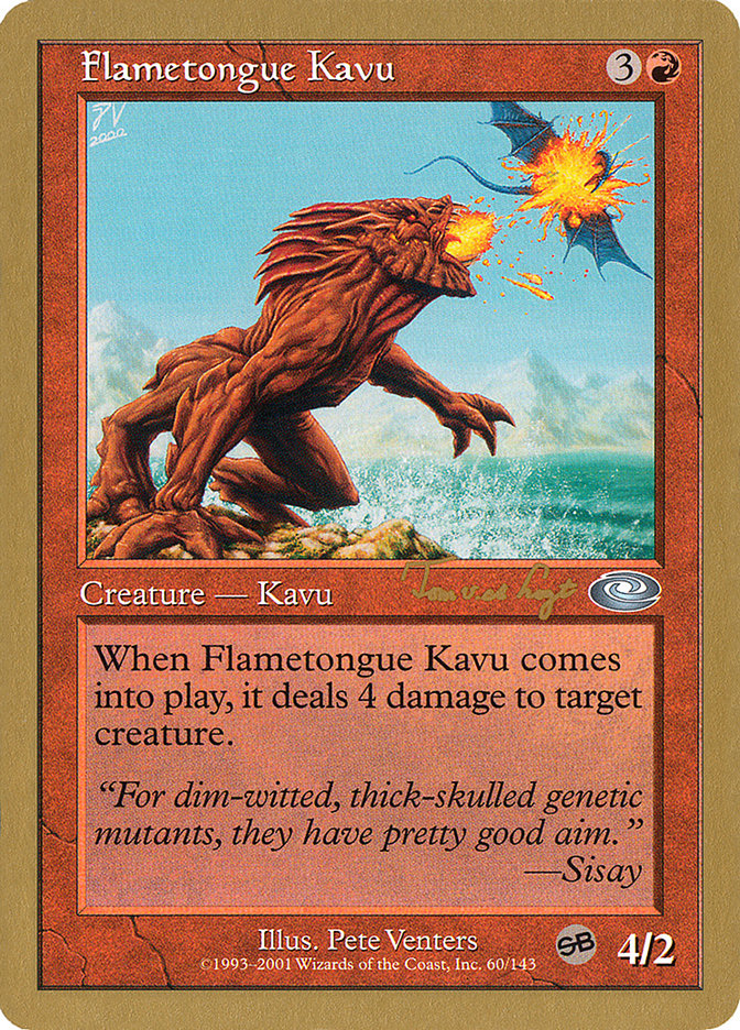 Flametongue Kavu (Tom van de Logt) (SB) [World Championship Decks 2001] | Dragon's Lair Comics and Fantasy Houston TX