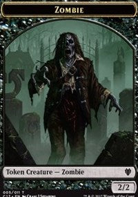 Zombie // Gold Double-Sided Token [Commander 2017 Tokens] | Dragon's Lair Comics and Fantasy Houston TX