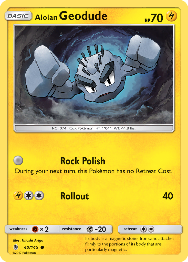 Alolan Geodude (40/145) [Sun & Moon: Guardians Rising] | Dragon's Lair Comics and Fantasy Houston TX