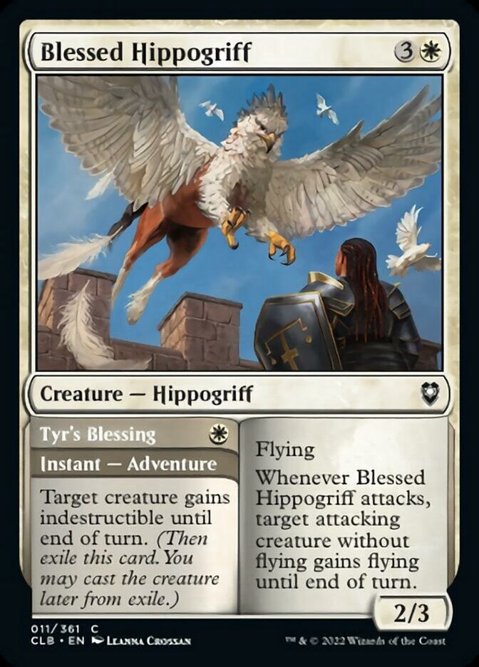 Blessed Hippogriff // Tyr's Blessing [Commander Legends: Battle for Baldur's Gate] | Dragon's Lair Comics and Fantasy Houston TX