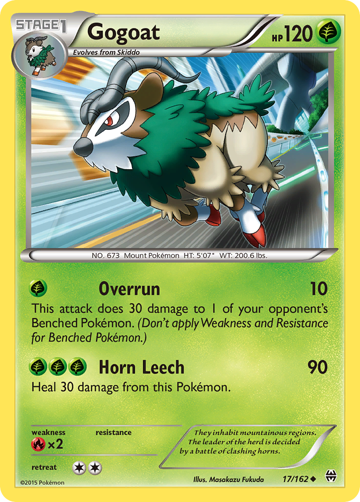 Gogoat (17/162) [XY: BREAKthrough] | Dragon's Lair Comics and Fantasy Houston TX