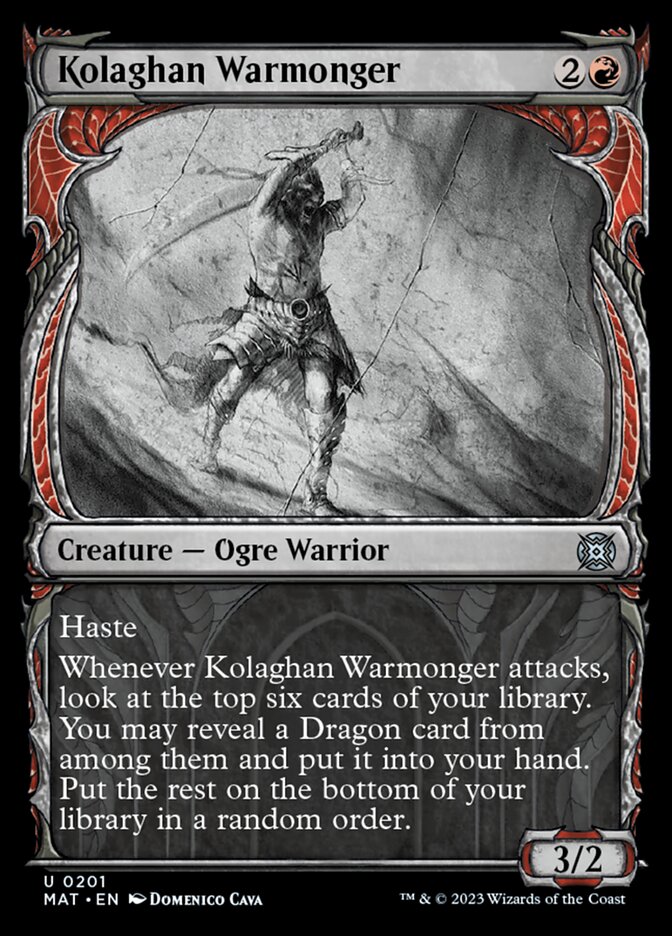 Kolaghan Warmonger (Showcase Halo Foil) [March of the Machine: The Aftermath] | Dragon's Lair Comics and Fantasy Houston TX