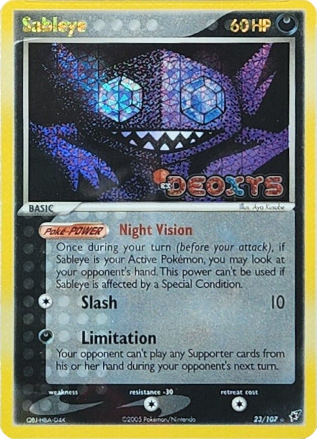 Sableye (23/107) (Stamped) [EX: Deoxys] | Dragon's Lair Comics and Fantasy Houston TX