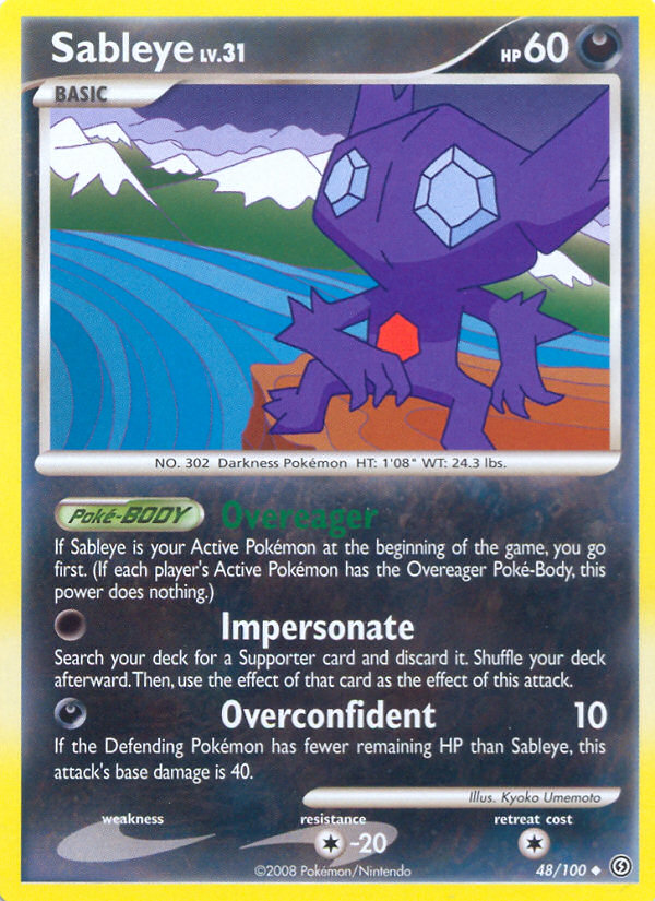 Sableye (48/100) [Diamond & Pearl: Stormfront] | Dragon's Lair Comics and Fantasy Houston TX