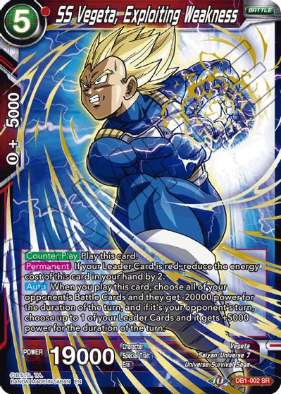 SS Vegeta, Exploiting Weakness (Reprint) (DB1-002) [Battle Evolution Booster] | Dragon's Lair Comics and Fantasy Houston TX