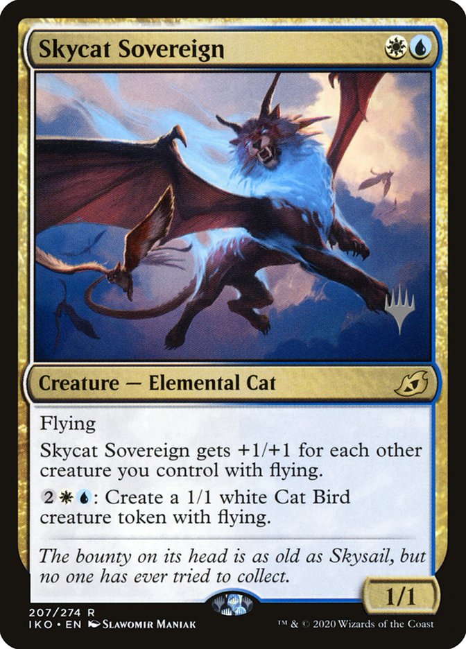 Skycat Sovereign (Promo Pack) [Ikoria: Lair of Behemoths Promos] | Dragon's Lair Comics and Fantasy Houston TX