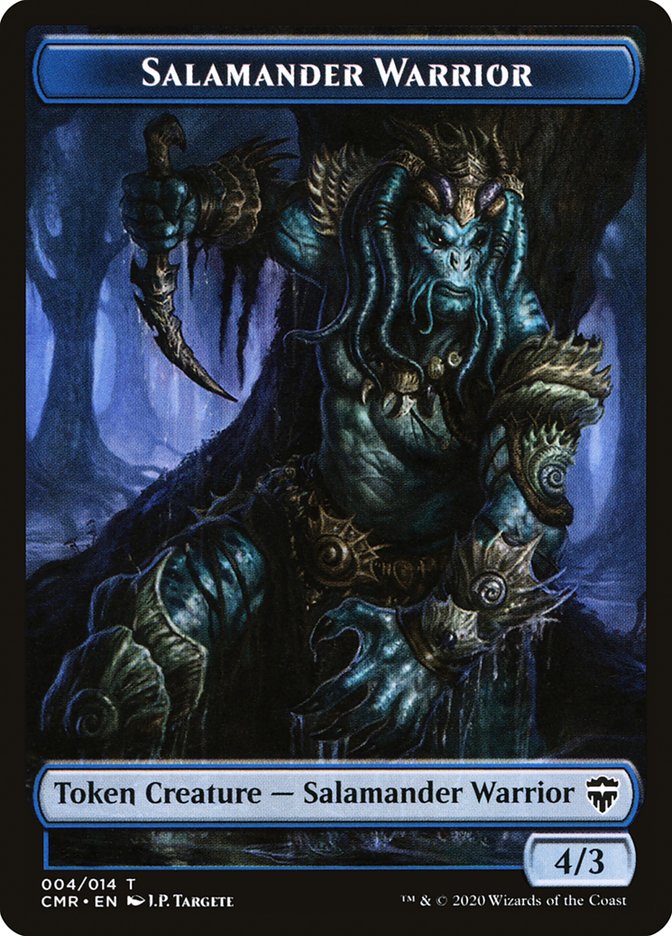 Copy (013) // Salamander Warrior Double-Sided Token [Commander Legends Tokens] | Dragon's Lair Comics and Fantasy Houston TX