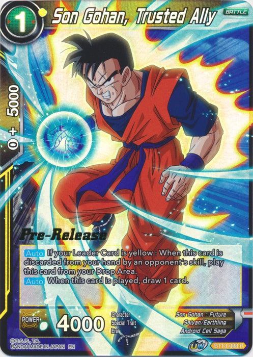 Son Gohan, Trusted Ally (BT13-098) [Supreme Rivalry Prerelease Promos] | Dragon's Lair Comics and Fantasy Houston TX