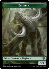 Human Soldier // Elephant Double-Sided Token [Phyrexia: All Will Be One Commander Tokens] | Dragon's Lair Comics and Fantasy Houston TX