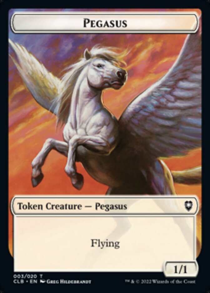 Pegasus Token [Commander Legends: Battle for Baldur's Gate Tokens] | Dragon's Lair Comics and Fantasy Houston TX