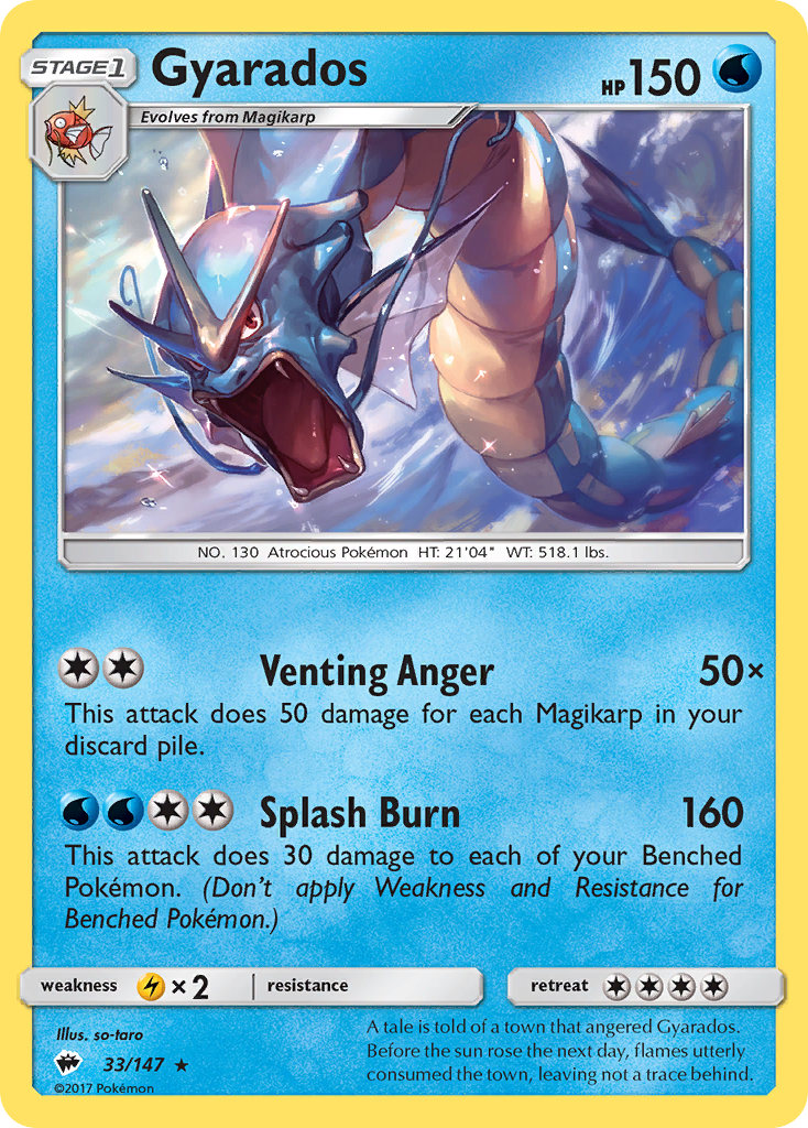 Gyarados (33/147) [Sun & Moon: Burning Shadows] | Dragon's Lair Comics and Fantasy Houston TX