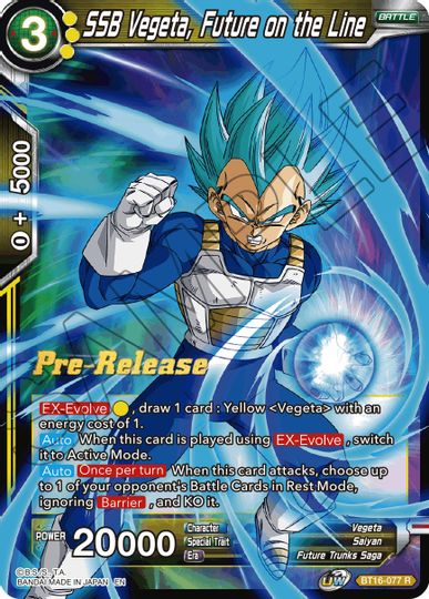 SSB Vegeta, Future on the Line (BT16-077) [Realm of the Gods Prerelease Promos] | Dragon's Lair Comics and Fantasy Houston TX