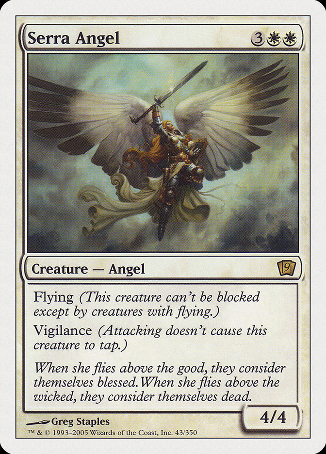 Serra Angel (9th Edition) [Oversize Cards] | Dragon's Lair Comics and Fantasy Houston TX