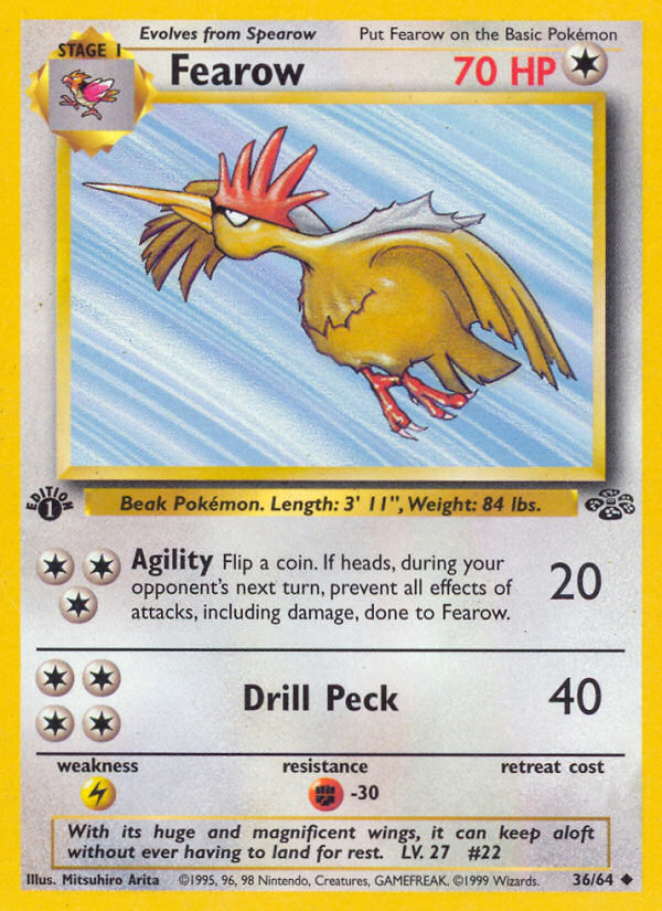 Fearow (36/64) [Jungle 1st Edition] | Dragon's Lair Comics and Fantasy Houston TX