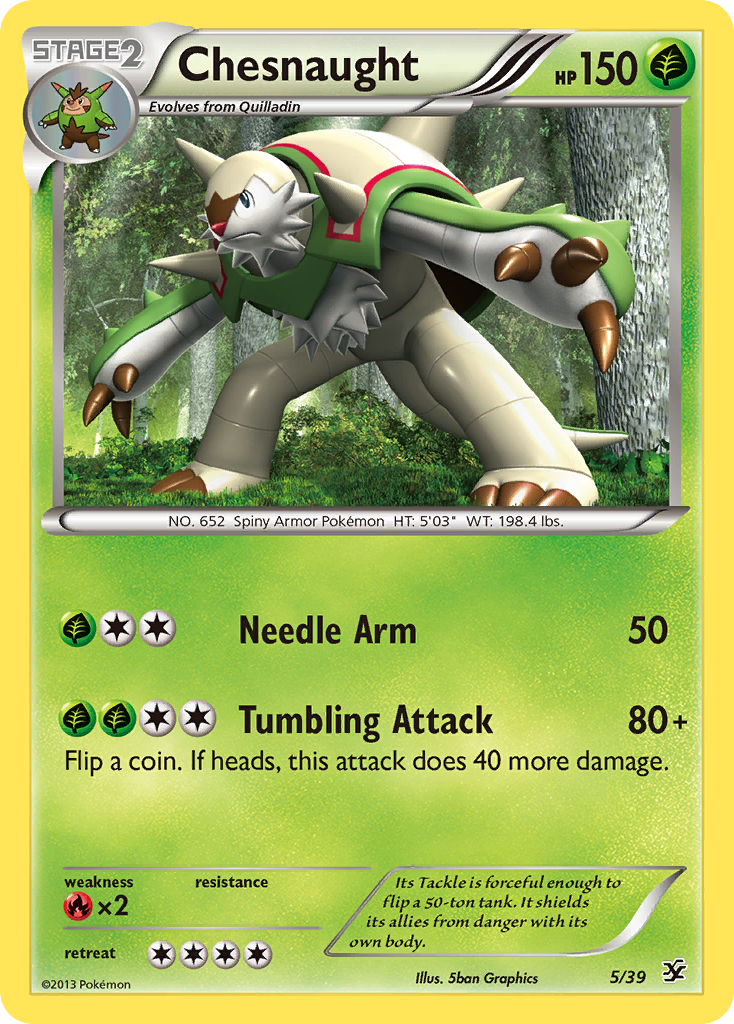 Chesnaught (5/39) [XY: Kalos Starter Set] | Dragon's Lair Comics and Fantasy Houston TX