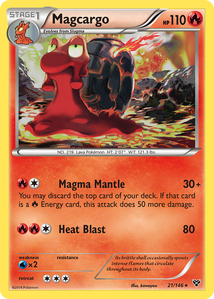 Magcargo (21/146) [XY: Base Set] | Dragon's Lair Comics and Fantasy Houston TX