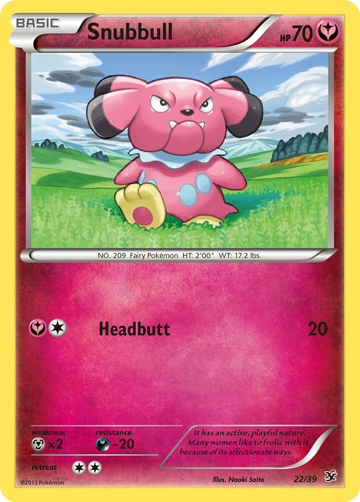 Snubbull (22/39) [XY: Kalos Starter Set] | Dragon's Lair Comics and Fantasy Houston TX