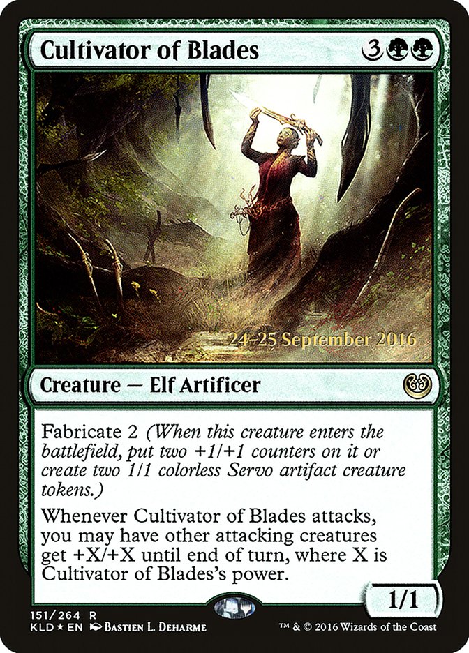 Cultivator of Blades [Kaladesh Prerelease Promos] | Dragon's Lair Comics and Fantasy Houston TX