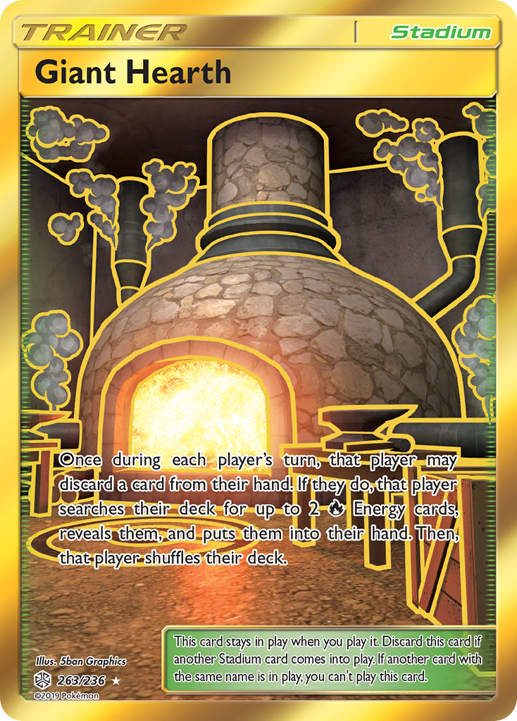 Giant Hearth (263/236) [Sun & Moon: Cosmic Eclipse] | Dragon's Lair Comics and Fantasy Houston TX