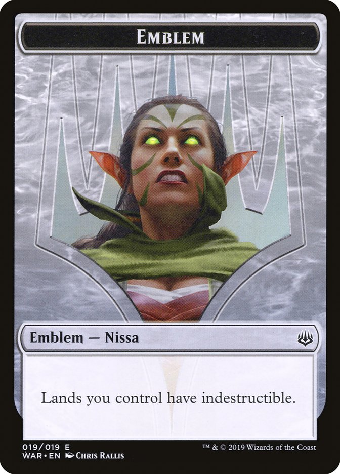 Nissa, Who Shakes the World Emblem [War of the Spark Tokens] | Dragon's Lair Comics and Fantasy Houston TX