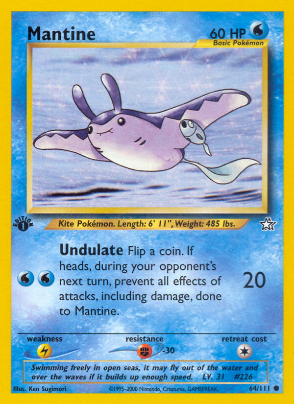 Mantine (64/111) [Neo Genesis 1st Edition] | Dragon's Lair Comics and Fantasy Houston TX