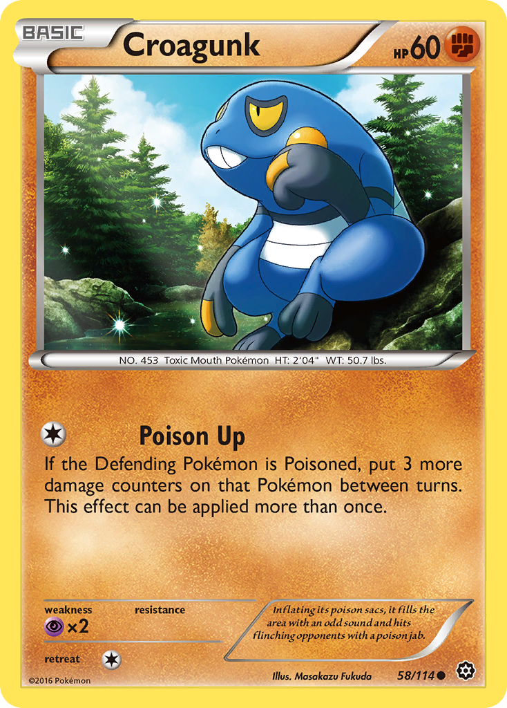 Croagunk (58/114) [XY: Steam Siege] | Dragon's Lair Comics and Fantasy Houston TX