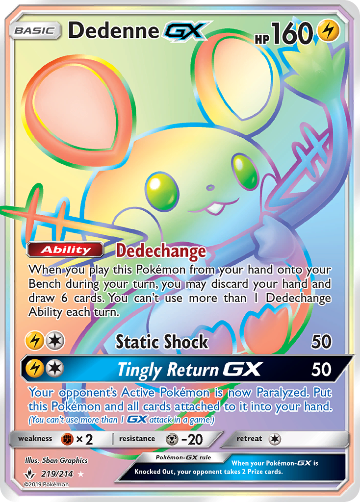 Dedenne GX (219/214) [Sun & Moon: Unbroken Bonds] | Dragon's Lair Comics and Fantasy Houston TX