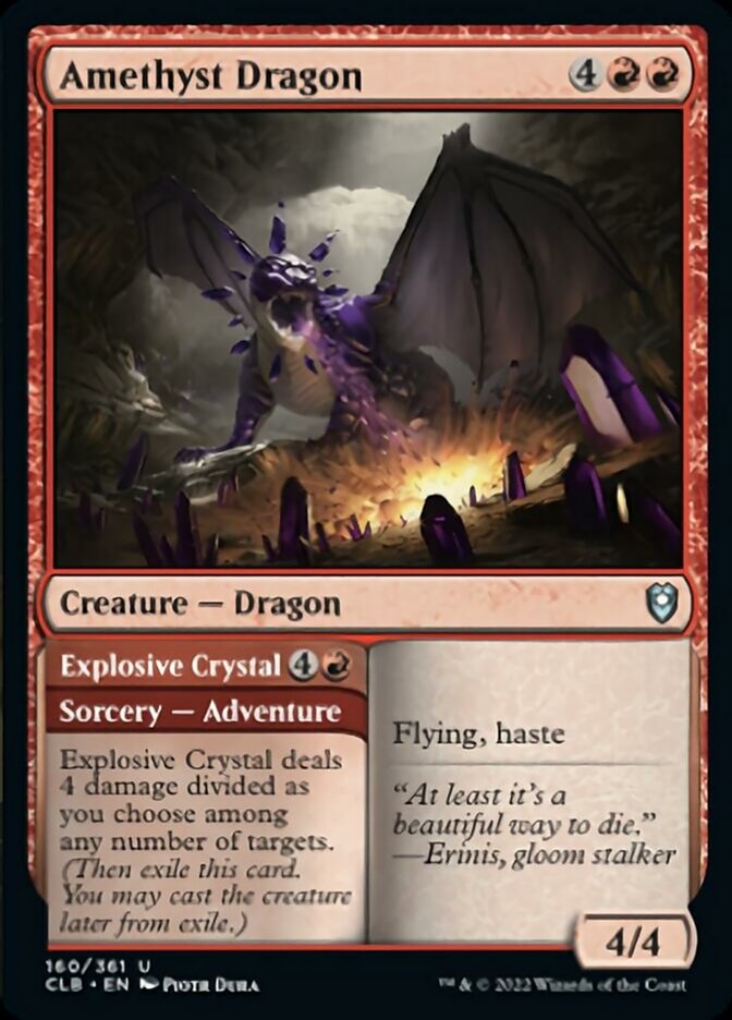 Amethyst Dragon // Explosive Crystal [Commander Legends: Battle for Baldur's Gate] | Dragon's Lair Comics and Fantasy Houston TX