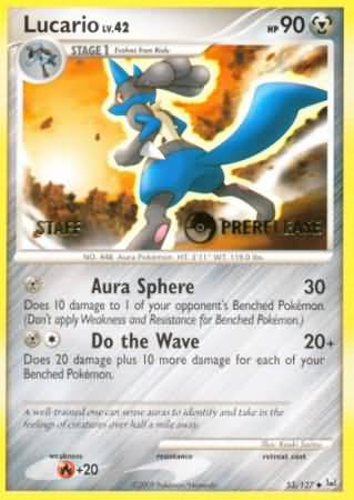 Lucario (53/127) (Staff Prerelease Promo) [Diamond & Pearl: Black Star Promos] | Dragon's Lair Comics and Fantasy Houston TX