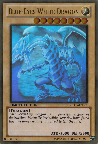 Blue-Eyes White Dragon [GLD5-EN001] Ghost/Gold Rare | Dragon's Lair Comics and Fantasy Houston TX