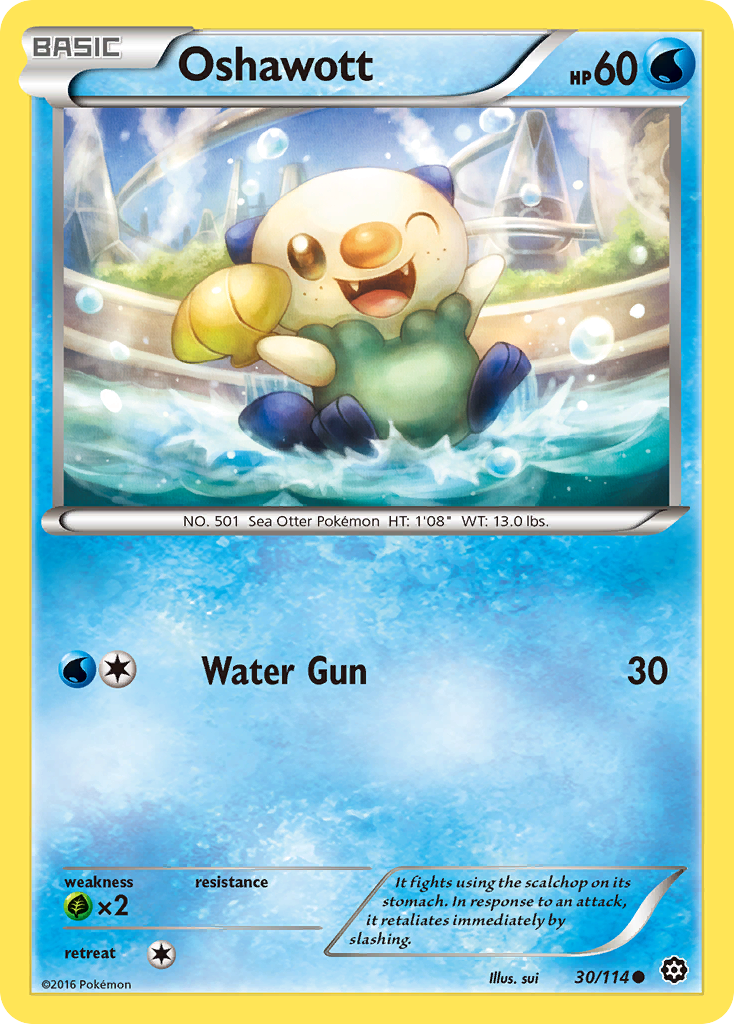 Oshawott (30/114) [XY: Steam Siege] | Dragon's Lair Comics and Fantasy Houston TX