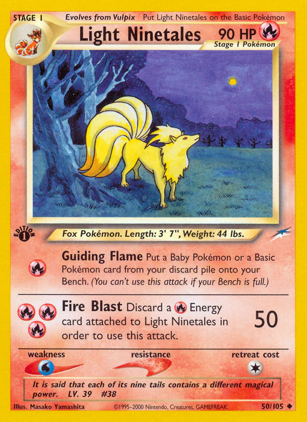 Light Ninetales (50/105) [Neo Destiny 1st Edition] | Dragon's Lair Comics and Fantasy Houston TX